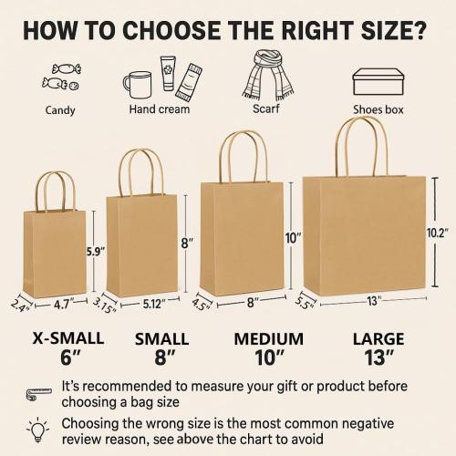 SUNCOLOR 25 Pack White Gift Bags with Handles – 8x4.5x10 Medium Bags for Shopping, Wedding, Party Favors & Valentine’s Day