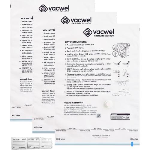 3-Pack XXL,Vacuum Storage Bags,Space Saver Bags for Clothes Storage – XL Comforters,Mattress Topper,3x XXL Bags (47x35in),Bonus 1x Large Bag (32x21in)