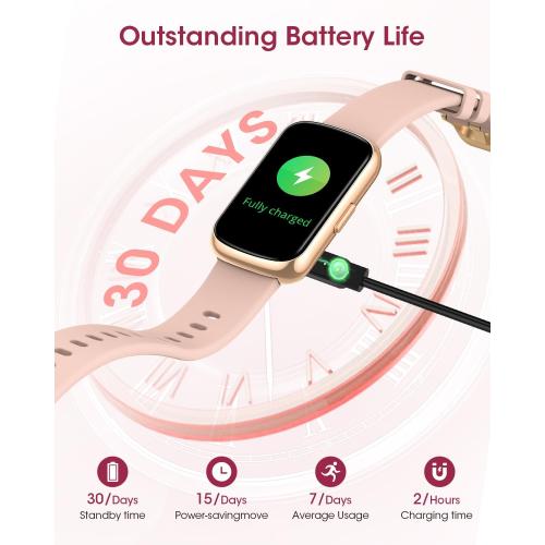 Health Fitness Tracker for Women Men: 24H Heart Rate Monitor Activity Trackers Blood Oxygen Sleep Step Calorie Tracking 5ATM Waterproof Fitness Smart Watches for Woman Compatible with iPhone Android