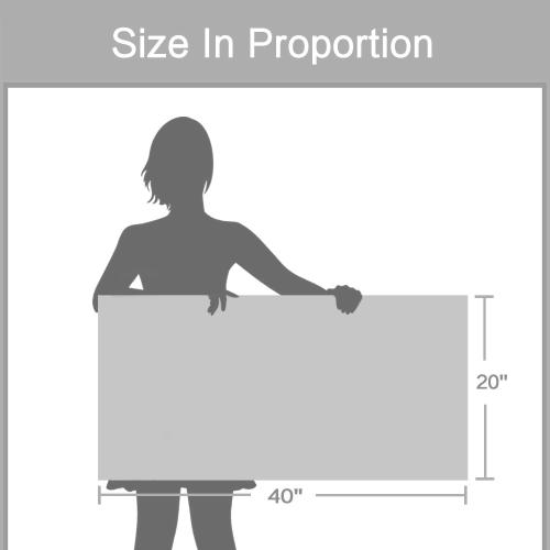 Canvas Wall Art Beach Pathway: Sandy Path with Fence Painting to the Coastal Hand Painted Artwork Picture for Bedroom (40'' x 20'', Multi-Sized)