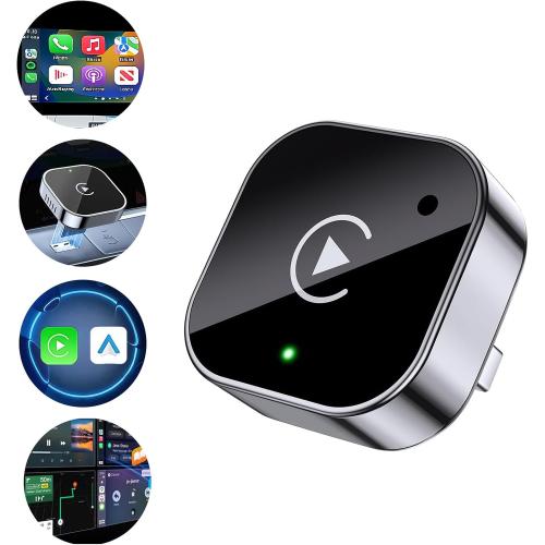 Wireless CarPlay Adapter 2026 Upgrade - Small Size, Fast Stable Connection, Plug-and-Play for iPhone iOS & Android Devices