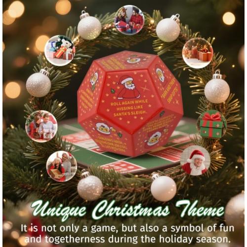 Hilarious Santa Swap Gift Exchange Dice, 3 * 3 in Exchange Gifts Dice, Christmas Stocking Stuffers Gift Exchange Dice Games for Family Party, Gifts for Xmas, Birthday, Party and Family Night, Holiday