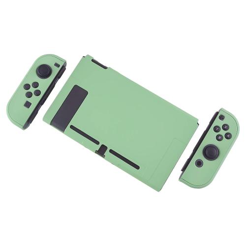 eXtremeRate PlayVital Back Cover for Nintendo Switch Console,Joycon Handheld Controller Separable Protector Hard Shell,Dockable Protective Case for Nintendo Switch - Matcha Green (NOT for Switch 2)