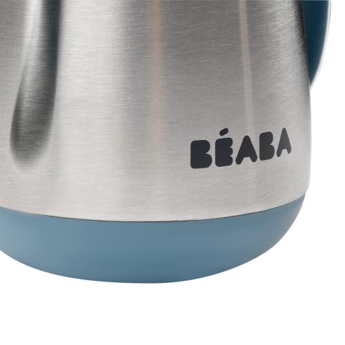 Beaba Stainless Steel Straw Sippy Cup, Insulated Toddler Cups Spill Proof with Removable Handles, Made with High Grade Stainless Steel, 8  months, 8.5 oz (Rain)