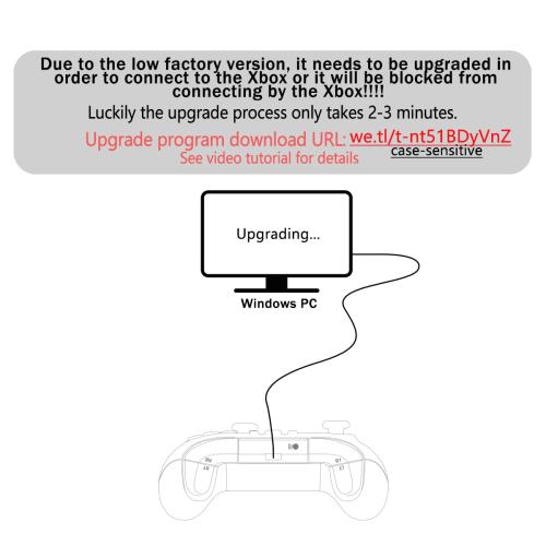 Silver Dinosoo Special Edition Wireless Controller for Xbox Series X/S/Xbox One, PC, Dual Vibration TURBO Function Headphone Jack Macro Function Lunar Shift - Upgrading with a PC before connecting to Xbox