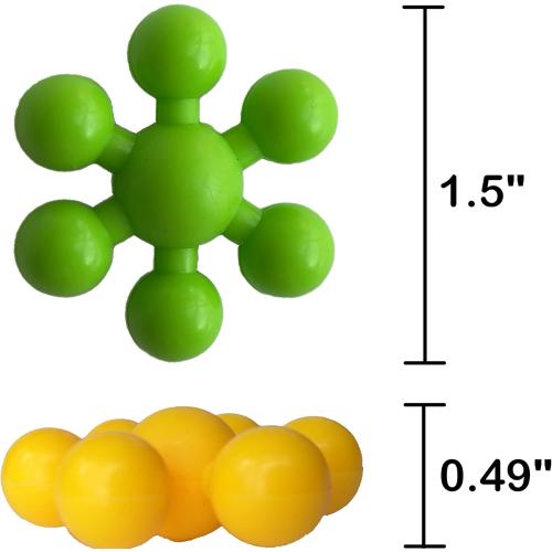 Clip Connect 100 Pieces | Diameter 1.5, Interlocking Solid Plastic Building Blocks Set Early STEM Educational Toy for Preschool Kids Boys and Girls, Promotes Fine Motor Skills & Sensory Development