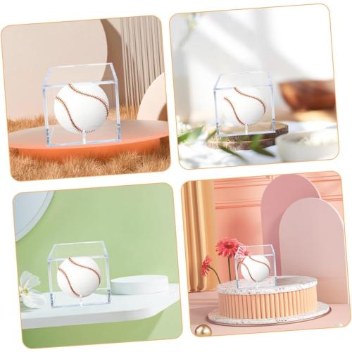 12Pcs Display Boxes for Baseball and Other Sports Balls Reusable Specimen Containers with Elegant Design for Home and Indoor Use for Memorabilia
