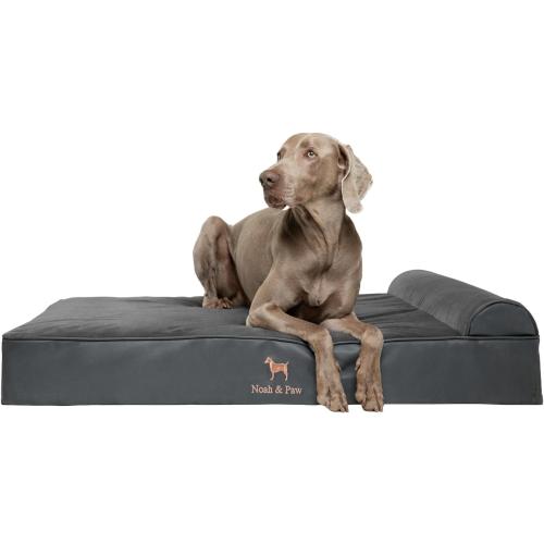 NOAH & PAW XL Dog Bed, 45x35x9.1 Inch, Orthopedic Large Dog Beds, Eggshell Memory Foam Infused with Cooling Gel, Waterproof, Machine Washable, Includes Inner Cover (Faux Leather)