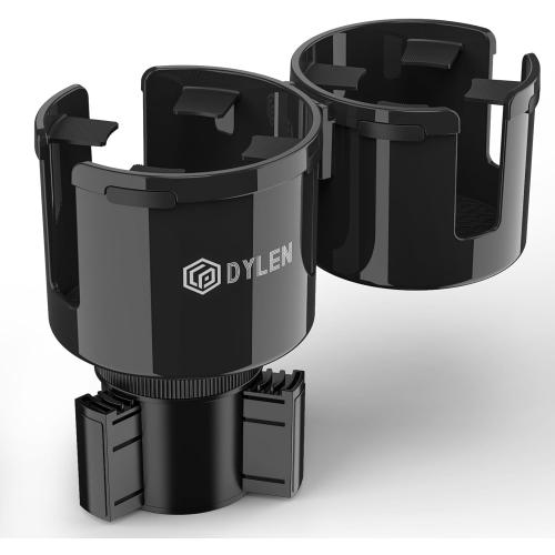 DYLEN Car Cup Holder Expander, 2 in 1 Cup Holder Adapter Extender for Car with Expandable Insert, Fits Yeti, Hydroflask and Other Large Water Bottles & Mugs in 2.2-4.6 (10-46oz)