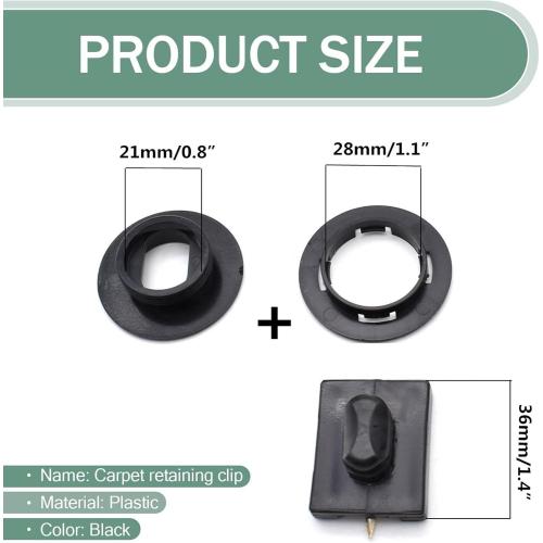 Boursin 4 floor mat fastener clips