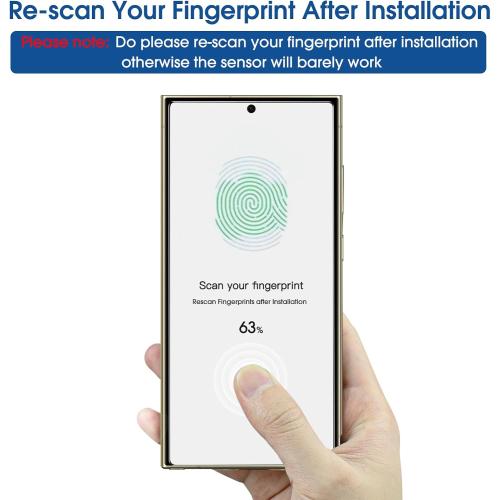 amFilm Auto-alignment OneTouch for Samsung Galaxy Screen Protector   Camera Lens Protector, Tempered Glass, 30 seconds Installation, Bubble Free, Case Friendly, Anti-Scratch [2 2 Pack] (S24U-6.8)