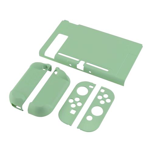 eXtremeRate PlayVital Back Cover for Nintendo Switch Console,Joycon Handheld Controller Separable Protector Hard Shell,Dockable Protective Case for Nintendo Switch - Matcha Green (NOT for Switch 2)