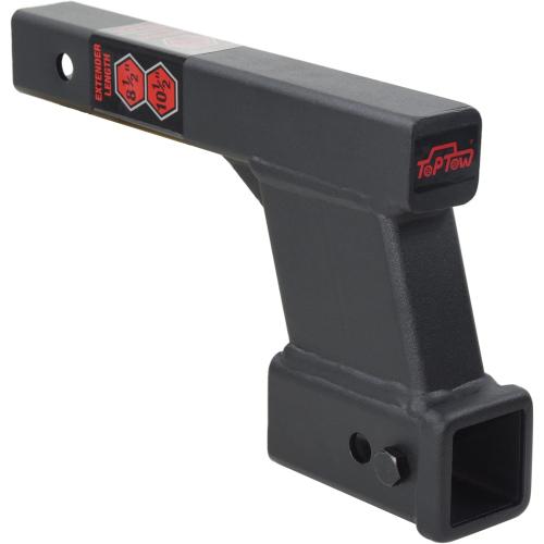 TOPTOW Trailer Receiver Hitch Extender Adapter 6 Drop/Riser, 8.5 and 10.5 Extension Length, 2 Shank, 7500lbs Towing Capacity, Matte Black…