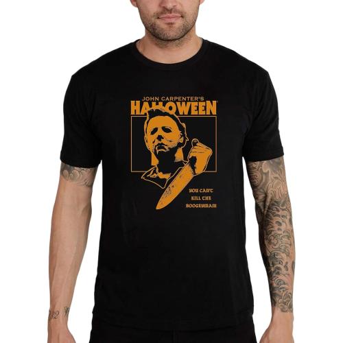 Michael Killer Myers Devil Letter Character Pattern Movie Fans Male Short Sleeve (SIZE XL)