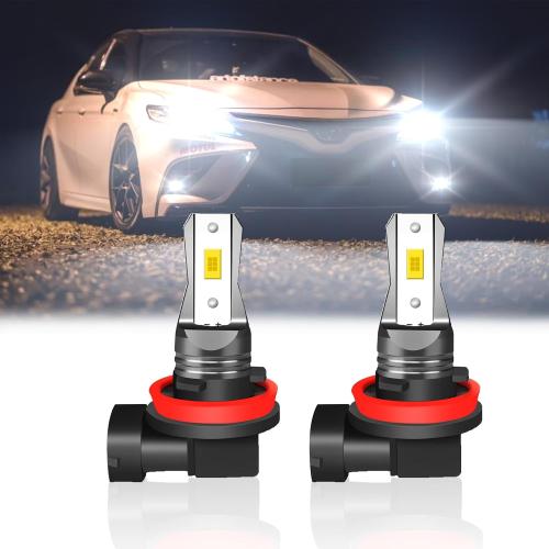 For Toyota Camry (2007-2014) LED Fog Light Bulbs,H8/H11 LED Fog Light Bulbs,6000K Cool White Super Bright, 3030 12 SMD Chips, Fog Light DRL Replacement Bulbs,Pack of 2