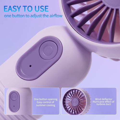 JODNO Mini Portable Fan 3 Pack, Cute Handheld Battery Operated Lightweight Small Personal Fan with 3 Speeds and USB Rechargeable Eyelash Fans for Women Men Office Outdoor Travel Camping
