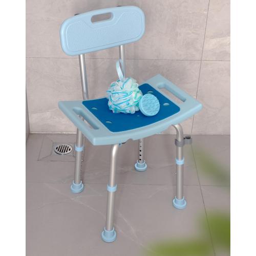 Shower Chair for Inside Shower with Removable Back, Adjustable Shower Stool