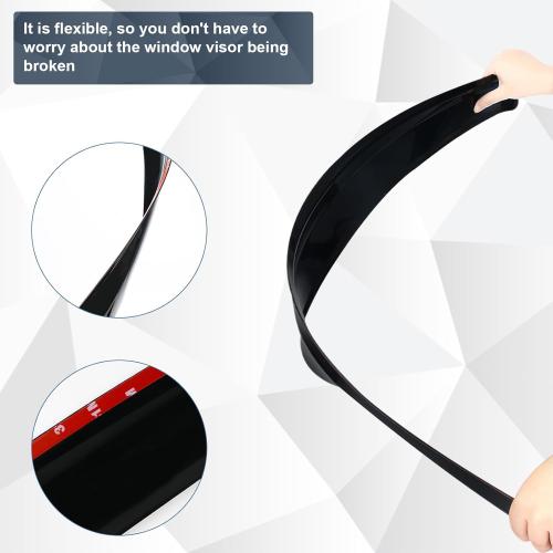 in-Channel Rain Guards Compatible with 2023 2024 2025 2026 Chevy Colorado and GMC Canyon Window Visors Side Window Deflectors