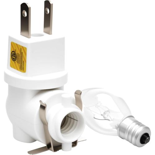 Auto On Sensor Plug in Night Light Module,Wall Light Plug with Light Sensitive On/Off Switch,Rotating E12 Base Night Light Socket for Making Your Own DIY Decorative Night Lights