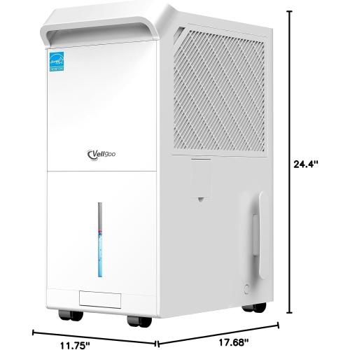 Dehumidifier for Basement, 6000 Sq Ft Energy Star Most Efficient 2025 | Max 140 Pint/Day for Home and Large Rooms with Drain Hose, Auto Defrost, Smart Humidity Control, Auto Restart