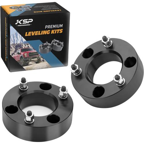 KSP 2.5 Front Leveling Lift Kits for F150 2004-2026, 2.5in Chassis Level Kit Compatible With Expedition 2003-2018, Mark LT, 2pcs Auminum Suspension Strut Spacers Work On shock Absorber