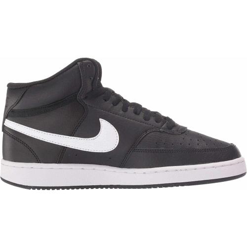 Size 8 Black and White Nike Women's Court Vision Mid Sneaker