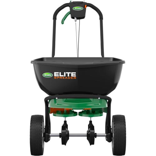 Scotts Elite Spreader for Grass Seed, Weed and Feed, Fertilizer, Salt and Ice Melt, Durable Push Spreader Holds up to 20,000 sq. ft Product