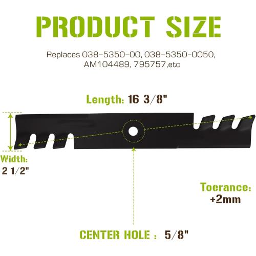 482878 Mulching Mower Blade Set for Scag 482462 481707 481711 Exmark 36'' 52'' Explorer 1-633482 539100341 Husqvarna 539100341 IZ5221 IZ5223 Encore 481707(3 Pack)
