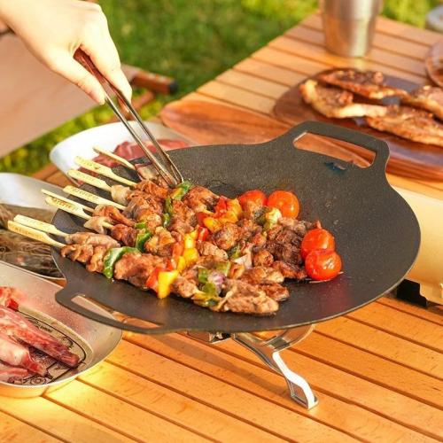 Grill pan,grill pan for indoor cooking,grill pans for stove tops,15 Round BBQ Griddle for Induction,Gas Stove, Electric Cooktop, Indoor or Outdoor Grilling.