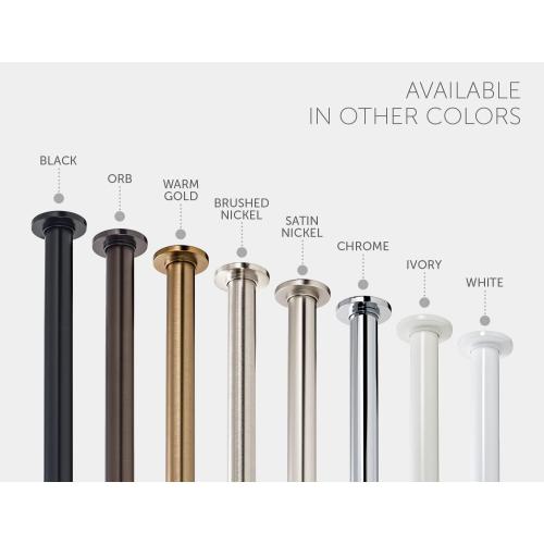 Ivilon Tension Curtain Rod - Spring Tension Rod for Windows or Shower, 54 to 90 Inch. Warm Gold