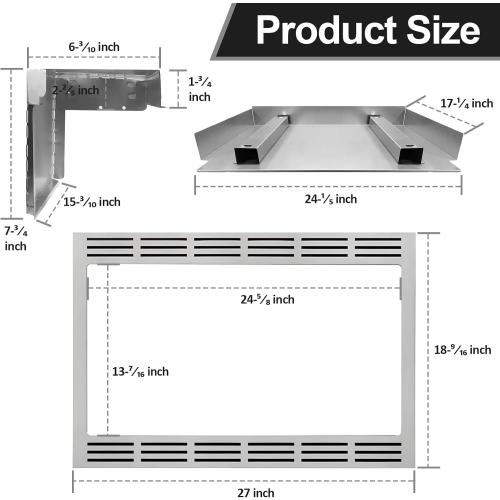Microwave oven trim kit Strong magnets design : There are strong magnets placed inside the four corners of the door frame,Easy to install For Panasonic Microwave Oven.Installation Tools Needed Measuring tape, pencil, Phillips screwdriver, Ø 2 (5 /64) mm