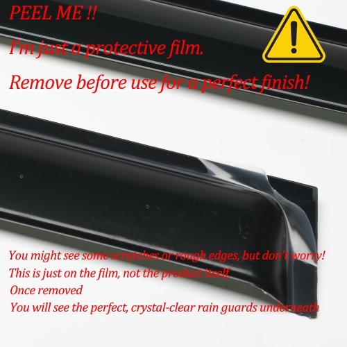 4 Pcs Deebior Side Wind Vent Deflector Set fit for 2008-2016 Chrysler Town & Country,2008-2020 Dodge Grand Caravan,4pcs Out-Channel Tape-On Nice Rain Guards, Dark Smoke Window Visors 94251