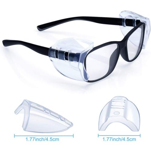 Glasses Side Shields, Slip on Side Shields, L Size Fits Medium to Large, M Size Fits Small to Medium Eyeglasses Frames
