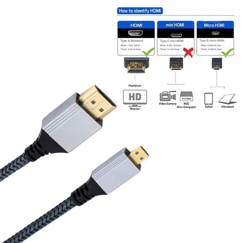 Seadream 4K Micro HDMI to HDMI Cable 1FT 1Pack