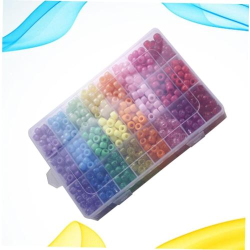 DOITOOL 1200pcs Beads Plastic Large Hole Beads DIY Jewelry Making for Bracelets Necklace DIY Accessories