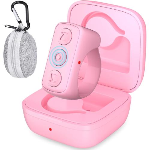 TikTok Scrolling Ring, TIK Tok Bluetooth Remote Control, Kindle APP Page Turner with Carrying Case, Camera Photo Clicker for iPhone, iPad, iOS, Android