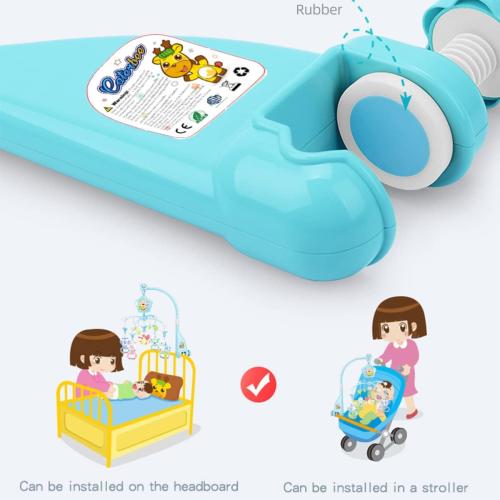 Baby Mobile for Crib with Musicial and Lights, Remote and Projection. Pack and Play Toys for Ages 0  Months (Pink-Bee)