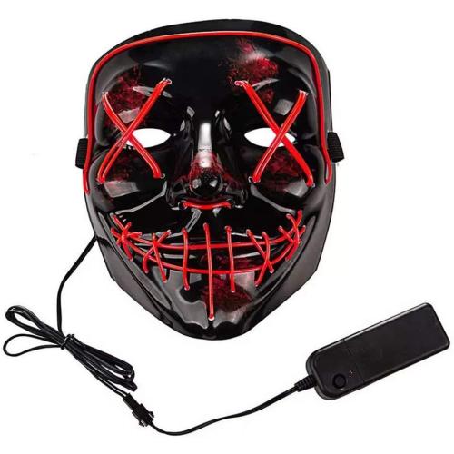 Halloween Scary LED Mask - Light Up Purge Mask for Festival Cosplay Party
