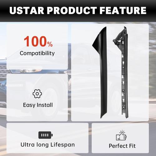 926-451 Right Windshield A Pillar Trim Molding Fit for Ford Explorer 2011-2019 BB5Z7803136AA BB5Z-7803136-AB
