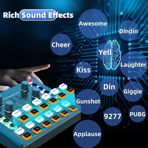 Podcast Equipment Bundle, BM-800 Podcast Microphone Bundle-Voice Changer with live Sound Card-Studio Condenser Microphone for Phone, PC, DJ, Perfect for Recording, Singing, Streaming and Gaming