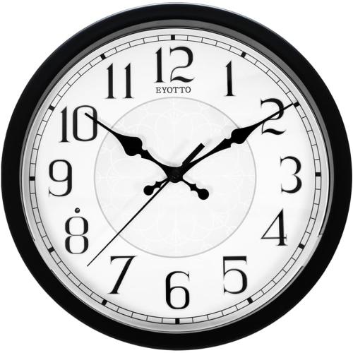 eYotto Night Light Wall Clock for Bedroom, Illuminated Wall Clocks Battery Operated Glow in The Dark Lighted Clock for Home, Living Room, Kitchen, Office, Easy to Read Large Display, 12Inch