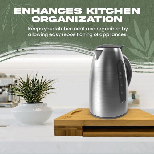 Bamboo Appliance Slider - Wooden Tray for Kitchen Appliances, Coffee Station and Kitchen Organization - Appliance Sliders for Kitchen Appliances, Slider for Coffee Maker