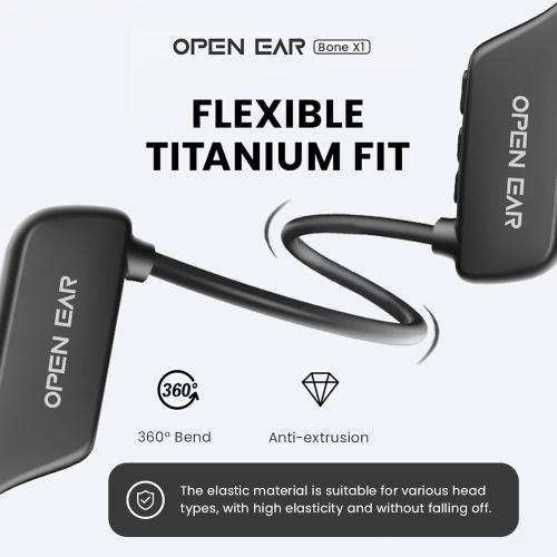 Bone Conduction Headphones Head Set Bluetooth Sport Open Ear Headphones Wireless Bluetooth Cycling Ear Bone Headphones Bluetooth with Mic Waterproof Bone Conducting Earphones for Running Workout Gym