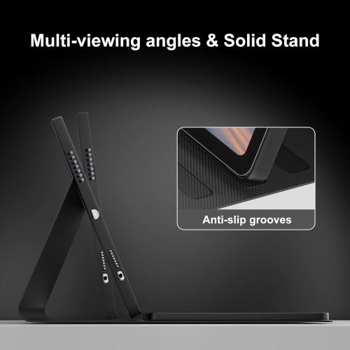 Keyboard Case for iPad 6th/5th Generation 9.7 inch, Slim Folio Smart Case with Pencil Holder for iPad Air 2, Rechargeable, Detachable Wireless Keyboard with 7 Color Backlit for iPad Pro 9.7 - Navy