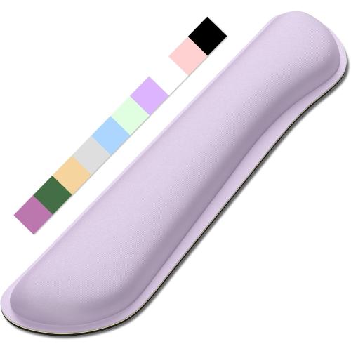 Dapesuom Enlarge Keyboard Wrist Rest, Cute Memory Foam Keyboard Wrist Cushion for Computer Desk Mats Support, Typing Pain Relief Ergonomic Mouse Pad Rests with Non-Slip Base for Gaming, Laptop, Purple