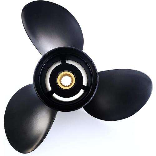 CAPTAIN Boat Propeller fit Johnson Evinrude 40-140 HP Engines, 13 Spline Tooth Outboard Prop, RH, Aluminum, OEM Propellers for 50 60 E-TEC 65 70 75 85 88 90 100 110 112 115 120 125 135 HP
