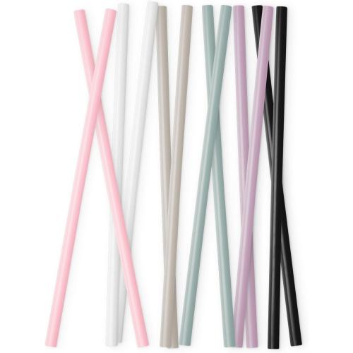 Simple Modern Plastic Reusable Straws | BPA Free and Waste Reducing Plastic Straw for Tumblers and Travel Mugs | Trek Collection | 12 Pack | Assortment 1