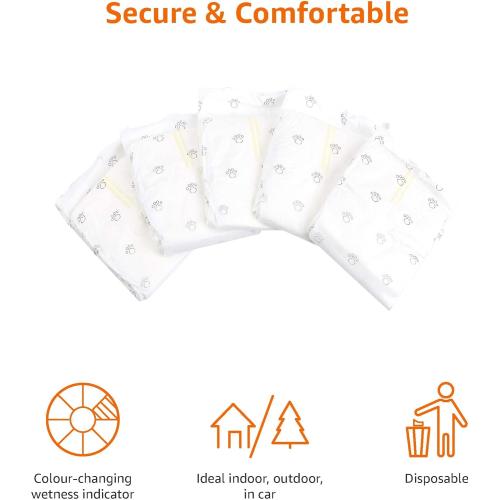 Amazon Basics Leak-Proof, Super Absorbent Male Dog Diapers with Wetness Indicator, Comfortable Design, Breathable Disposable Wrap, Secure Fit, Small, 30 Count