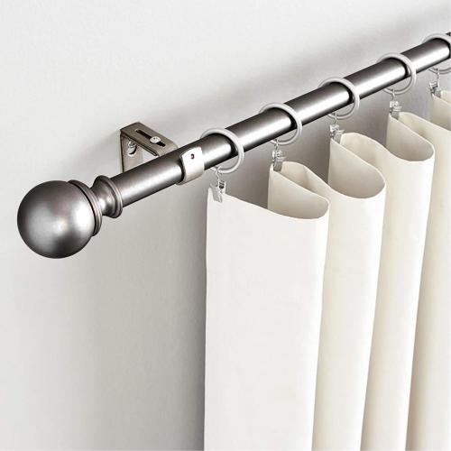 Frienda 10 Pcs Brushed Nickel Curtain Rod Support Brackets Adjustable Curtain Rod Hangers for 1 Inch Diameter General Hardware Holders Wall Bracket Hanger Hooks with Screws