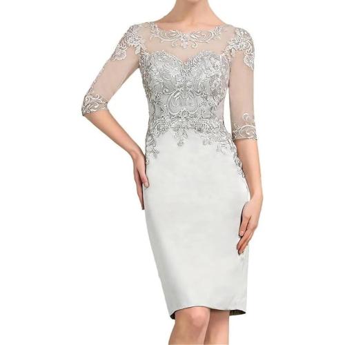 Size 16 Color Blue Short Mother of The Bride Dresses with Jacket for Wedding Plus Size Mother of Groom Dress Formal Evening Gown